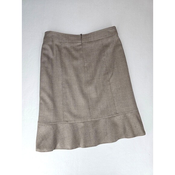 Akris Punto Womens Gray Taupe Tan Skirt Size 12 Flared Professional - Picture 9 of 10